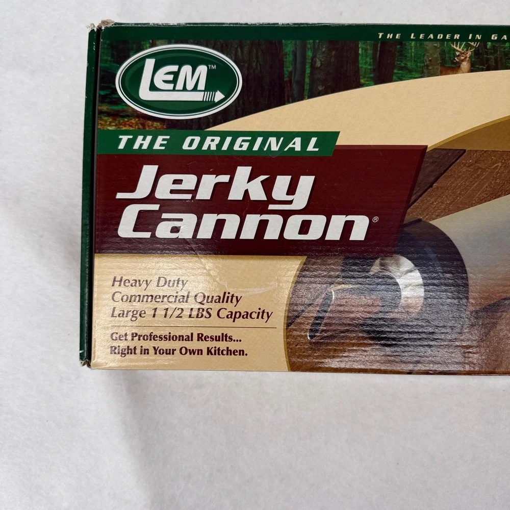 LEM The Original Jerky Cannon Kit 1.5 lb Capacity Aluminum Meat Gun 468 Silver